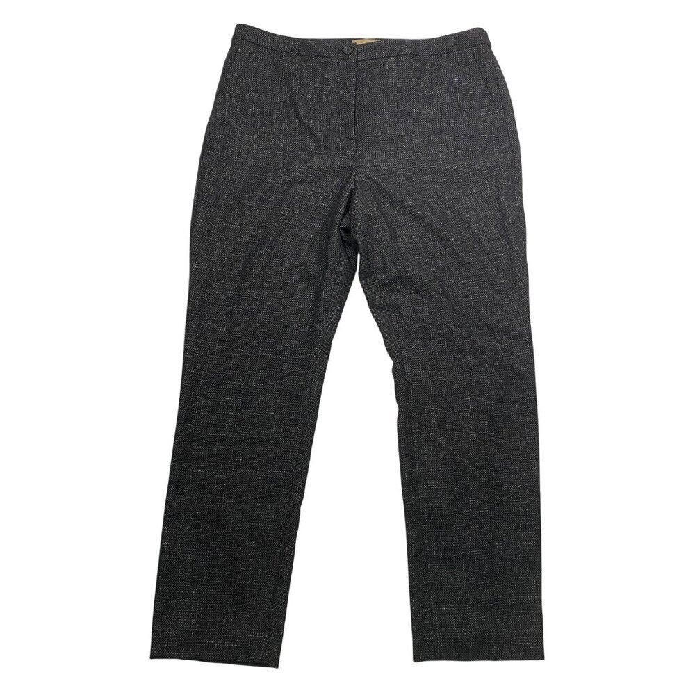 Talbots Womens Woven In Italy Wool Blend Pants Size 14 Lined textured career